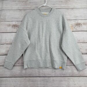Yellow Label Co. Sweatshirt Women XS Gray Crewneck Dropped‎ Shoulder Portugal